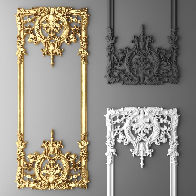 boiserie molding Modello 3D .c4d .max .obj .3ds .fbx .stl .blend 