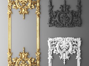 boiserie molding 3D 模型