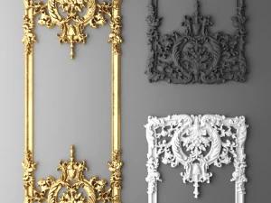 moldagem de boiserie Modelo 3D