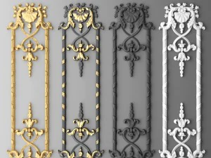 moldagem de boiserie Modelo 3D