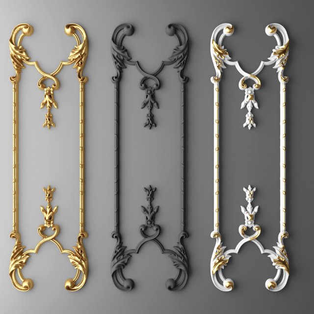 boiserie molding Model 3D .c4d .max .obj .3ds .fbx .stl .blend 