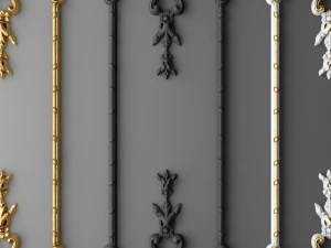 modanatura boiserie Modello 3D