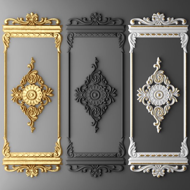 boiserie molding Modelo 3D .c4d .max .obj .3ds .fbx .stl .blend 