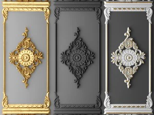 moldagem de boiserie Modelo 3D