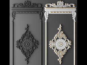 boiserie molding Modelo 3D