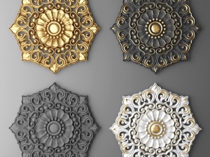 rosette round molding 3Dモデル