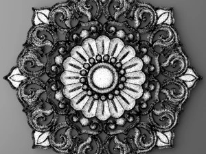 rosette round molding 3D Model