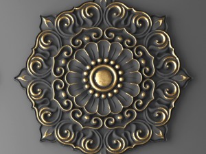 rosette round molding 3Dモデル