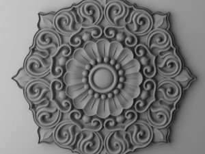 rosette round molding 3Dモデル