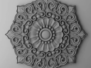 rosette round molding 3D Model
