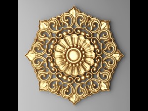 rosette round molding 3Dモデル