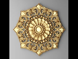 rosette round molding 3D Model
