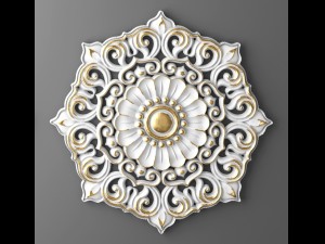 rosette round molding 3Dモデル