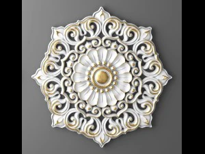 rosette round molding 3D Model