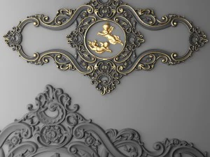 rosette round molding 3D Model