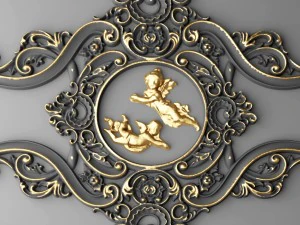 rosette round molding 3D Model