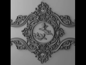 rosette round molding 3D Model