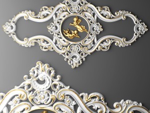 rosette round molding 3D-Modell