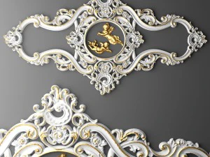 rosette round molding 3D Model