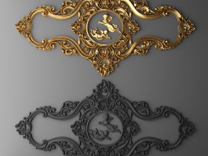 rosette round molding Modello 3D