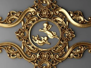 rosette round molding 3D Model