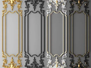 moldagem de boiserie Modelo 3D