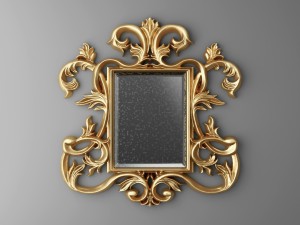 baroque frame mirror 3D Model