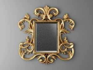 바로크 프레임 거울 3D 모델