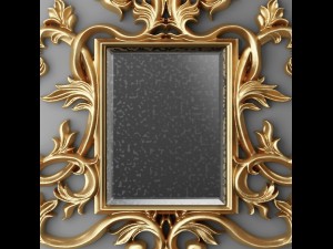 baroque frame mirror 3D Model