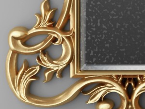 baroque frame mirror 3D Model