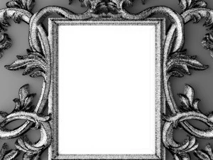 바로크 프레임 거울 3D 모델