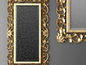baroque frame mirror 3D Model