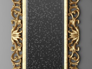baroque frame mirror Modelo 3D