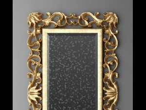 baroque frame mirror Modelo 3D