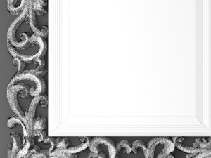 baroque frame mirror Modelo 3D