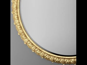 baroque frame round mirror 3D Model
