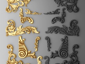 boiserie molding Modello 3D