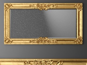 baroque frame mirror 3D Model