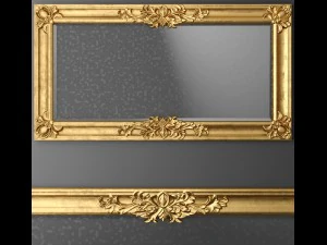 baroque frame mirror 3D Model