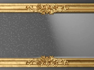 baroque frame mirror 3D Model