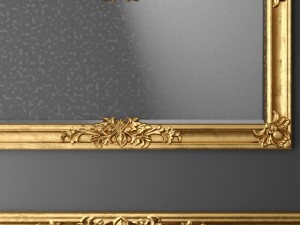 baroque frame mirror Modelo 3D