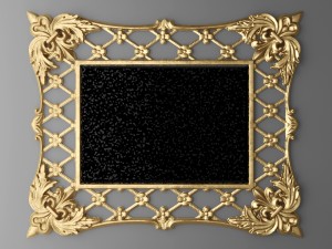 baroque frame mirror 3D Model