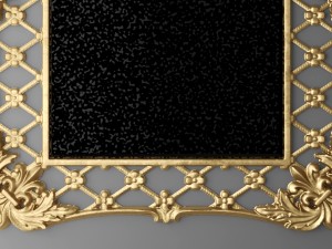 baroque frame mirror 3D Model
