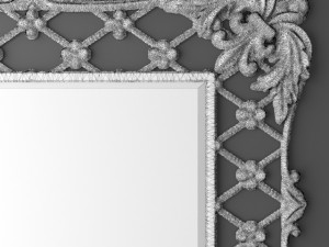 baroque frame mirror 3D Model