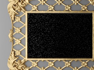 baroque frame mirror 3D Model