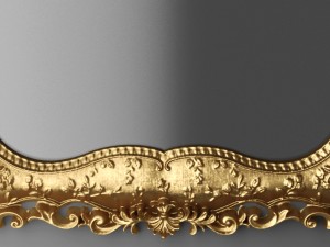 baroque frame mirror 3D Модель