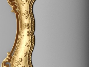 baroque frame mirror 3D Модель