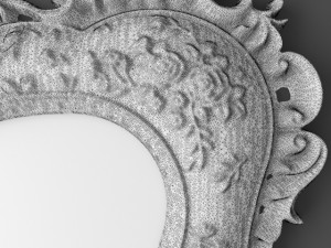 baroque frame mirror 3D Модель