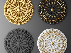 rosette round molding 3D Model