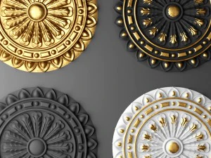 rosette round molding 3D Model
